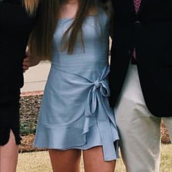 Blue Princess Polly Wrap Dress - Picture 2 of 3